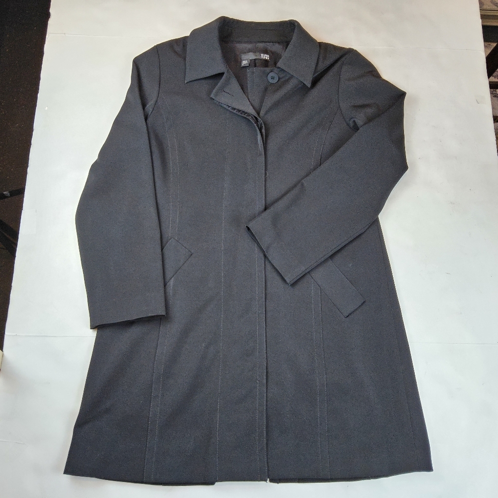Eileen Fisher Women Mid length Car Coat Black Small